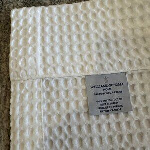 Williams Sonoma, Waffle Shower Curtain, Large Waffle, White